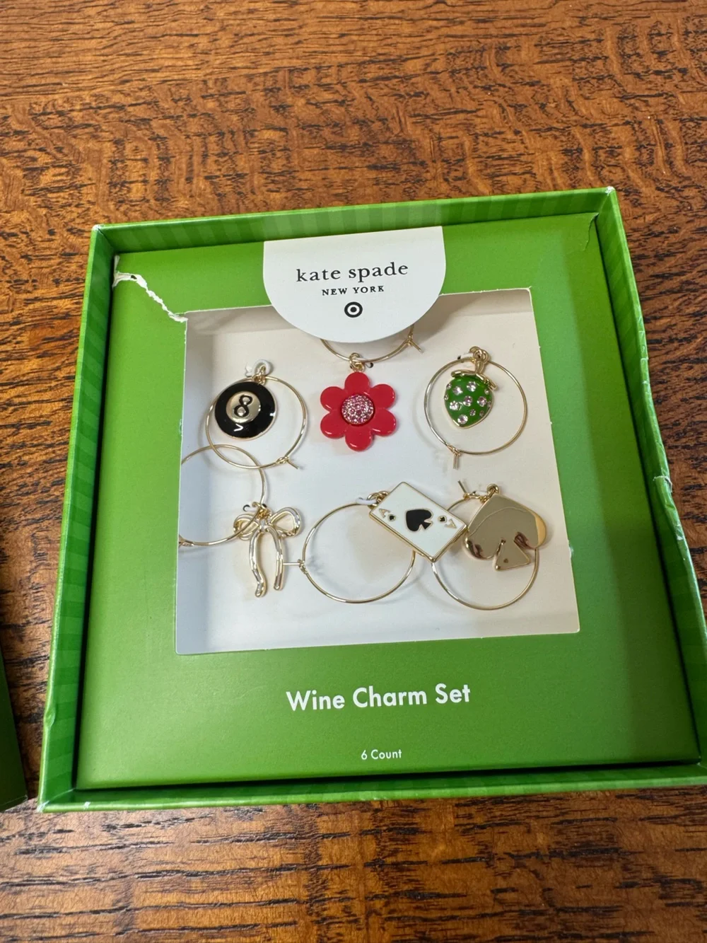 NWT Kate Spade x Target Mixed Novelty Wine Charm Set - 6 Count